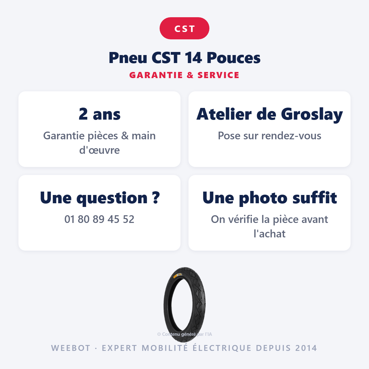 Pneu CST 14 Pouces : garantie 2 ans et service après-vente