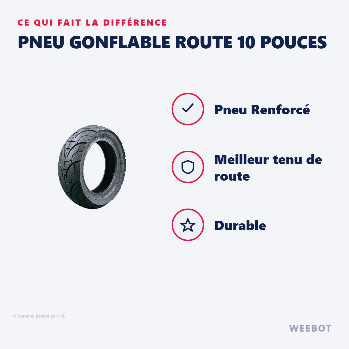 Pneu Gonflable Route 10 Pouces : les points forts