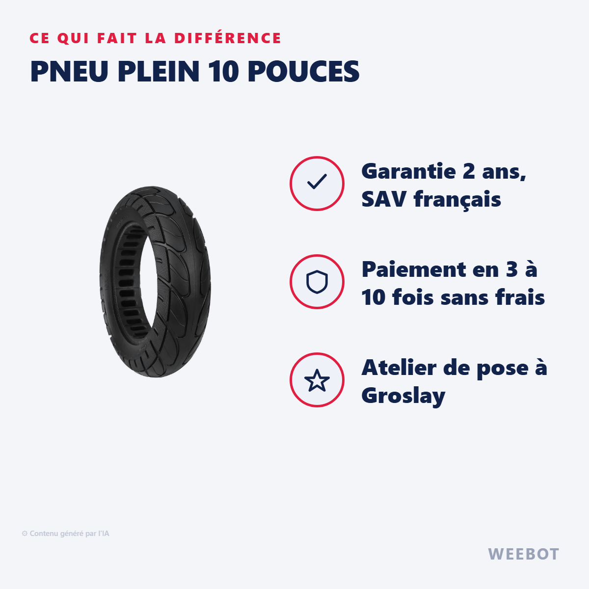 Pneu Plein 10 Pouces : les points forts
