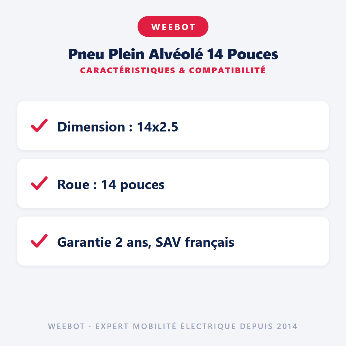 Pneu Plein Alvéolé 14 Pouces : caractéristiques et compatibilité