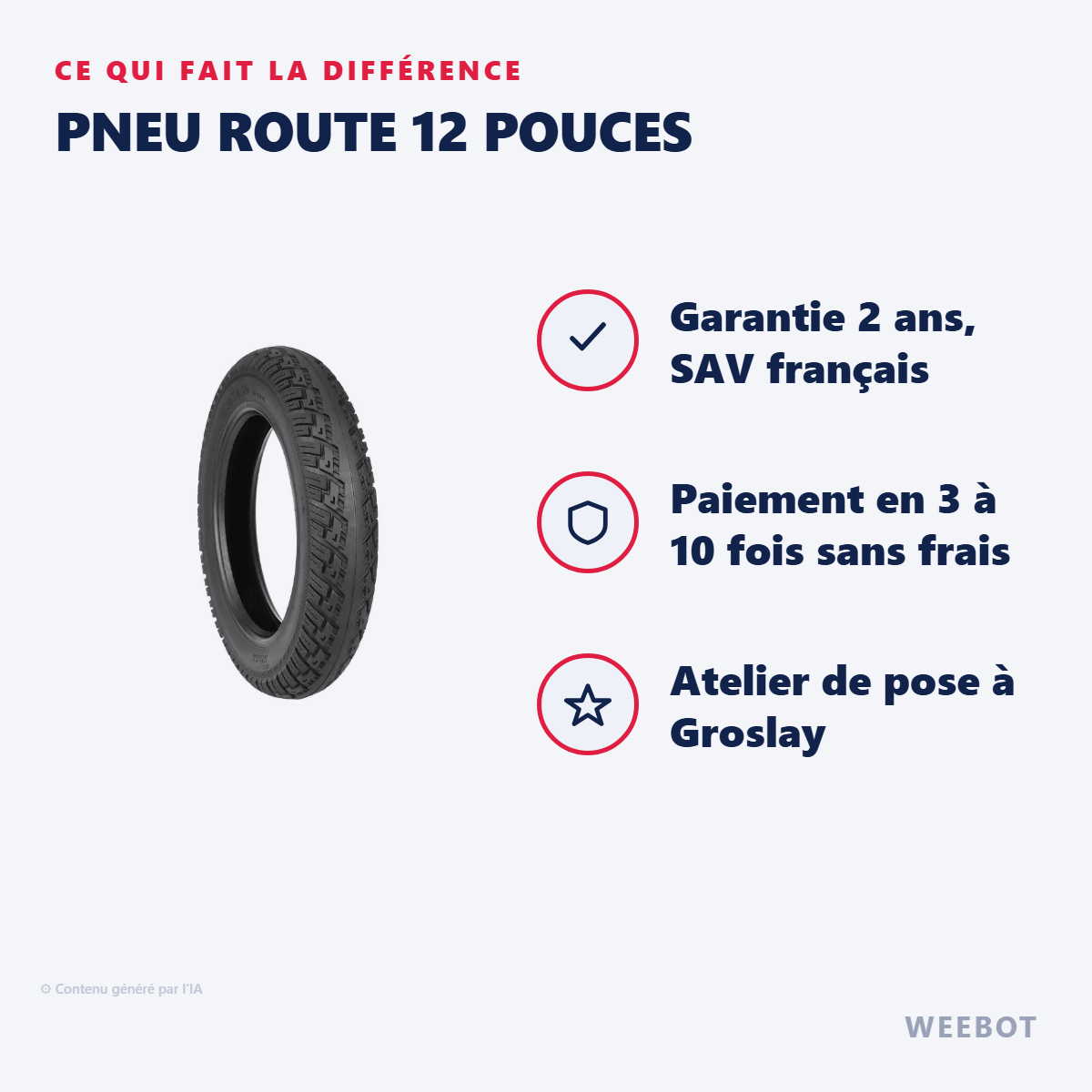 Pneu Route 12 Pouces : les points forts