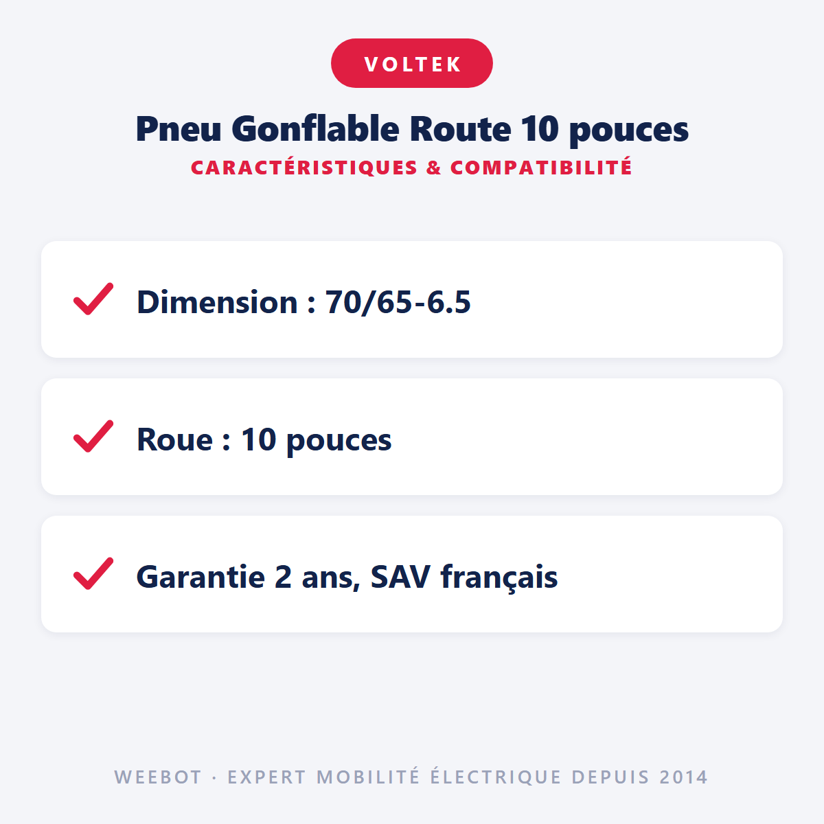 Pneu Gonflable Route 10 pouces : caractéristiques et compatibilité