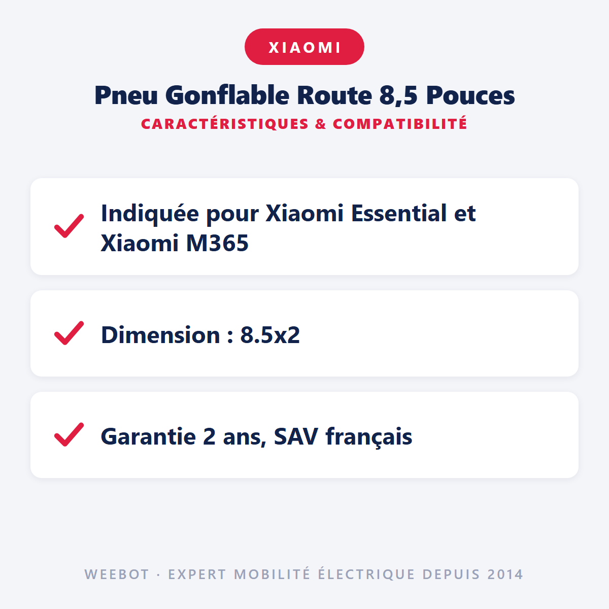 Pneu Gonflable Route 8,5 Pouces : caractéristiques et compatibilité