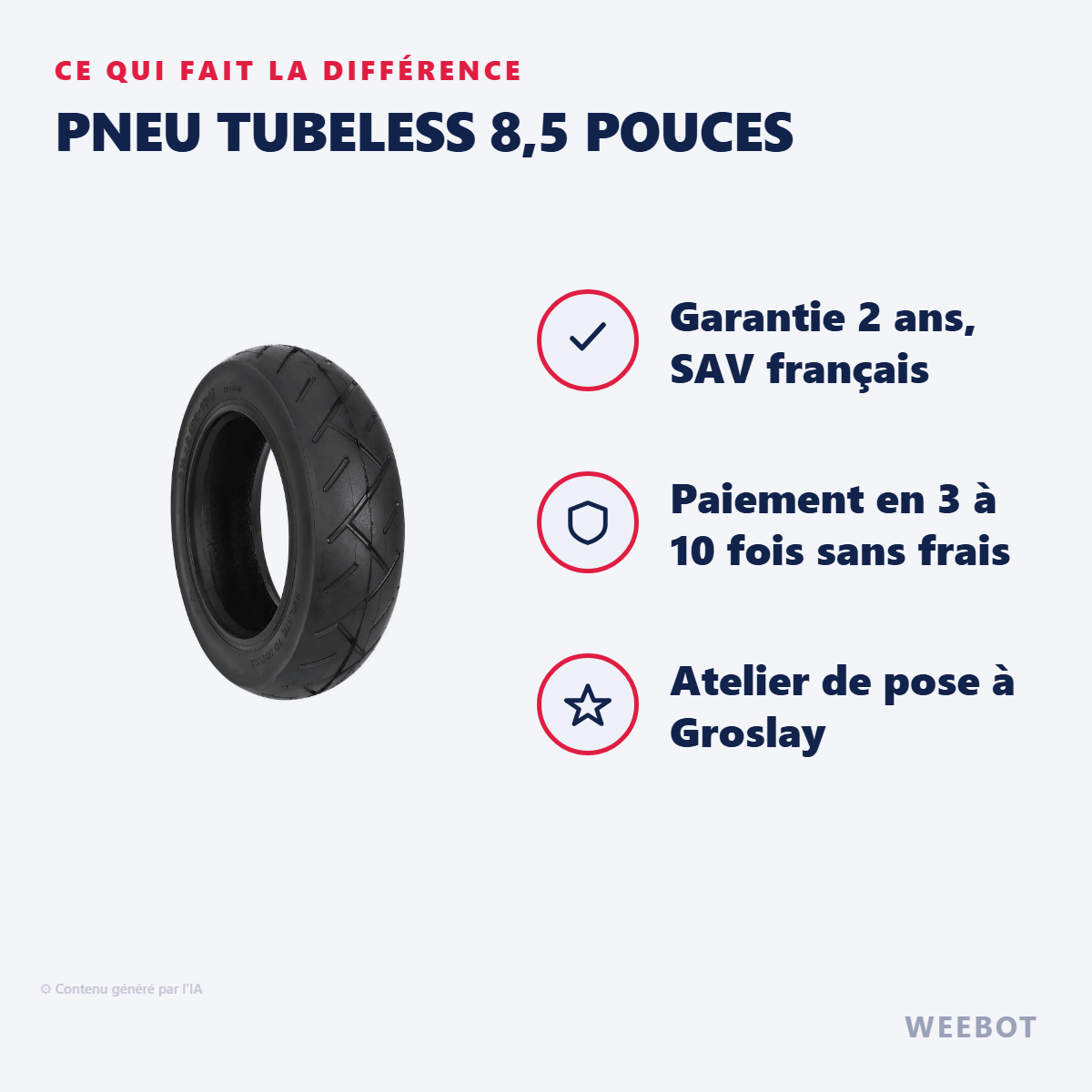 Pneu Tubeless 8,5 Pouces : les points forts