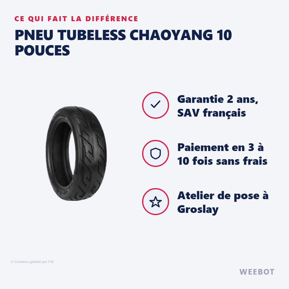 Pneu Tubeless Chaoyang 10 Pouces : les points forts