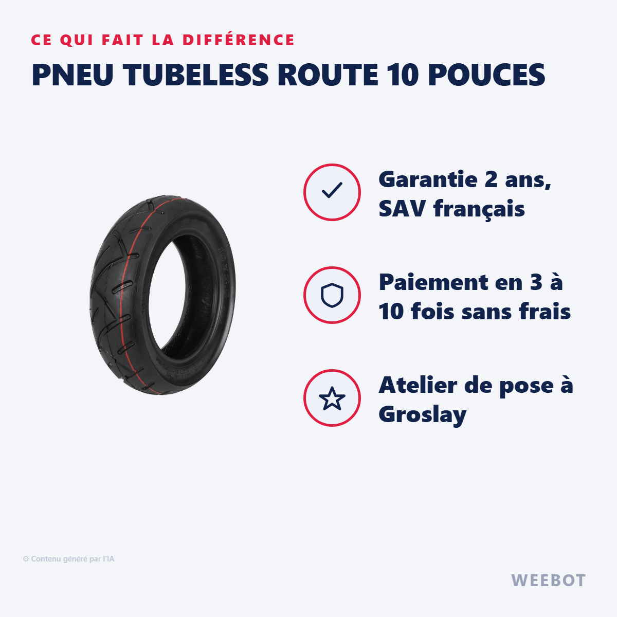 Pneu Tubeless Route 10 Pouces : les points forts