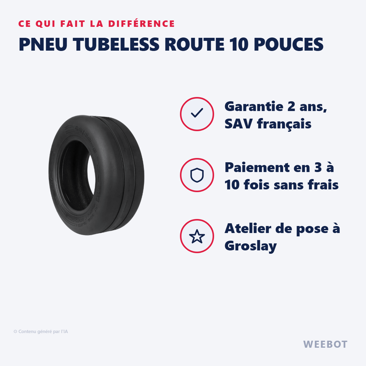 Pneu Tubeless Route 10 Pouces : les points forts