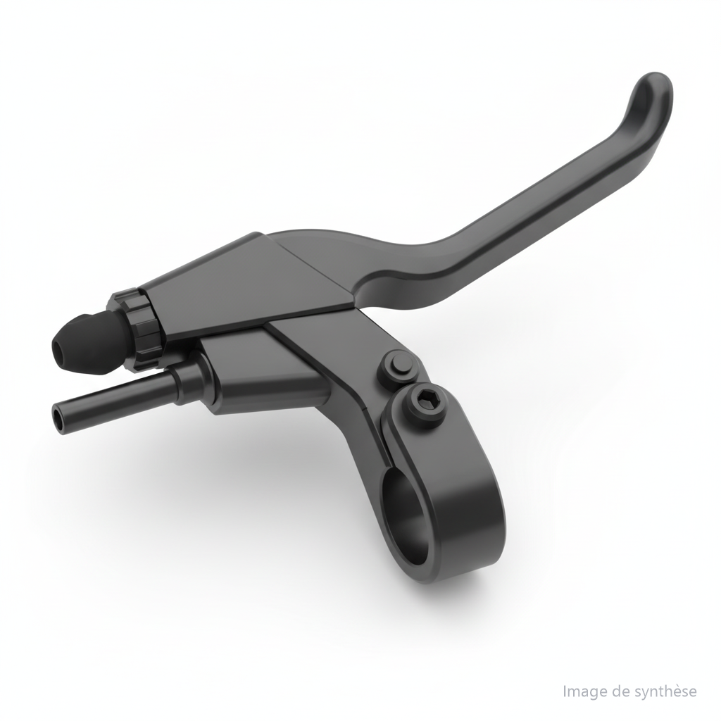 Schéma d'une poignée de frein droite mécanique pour trottinette électrique Dualtron.