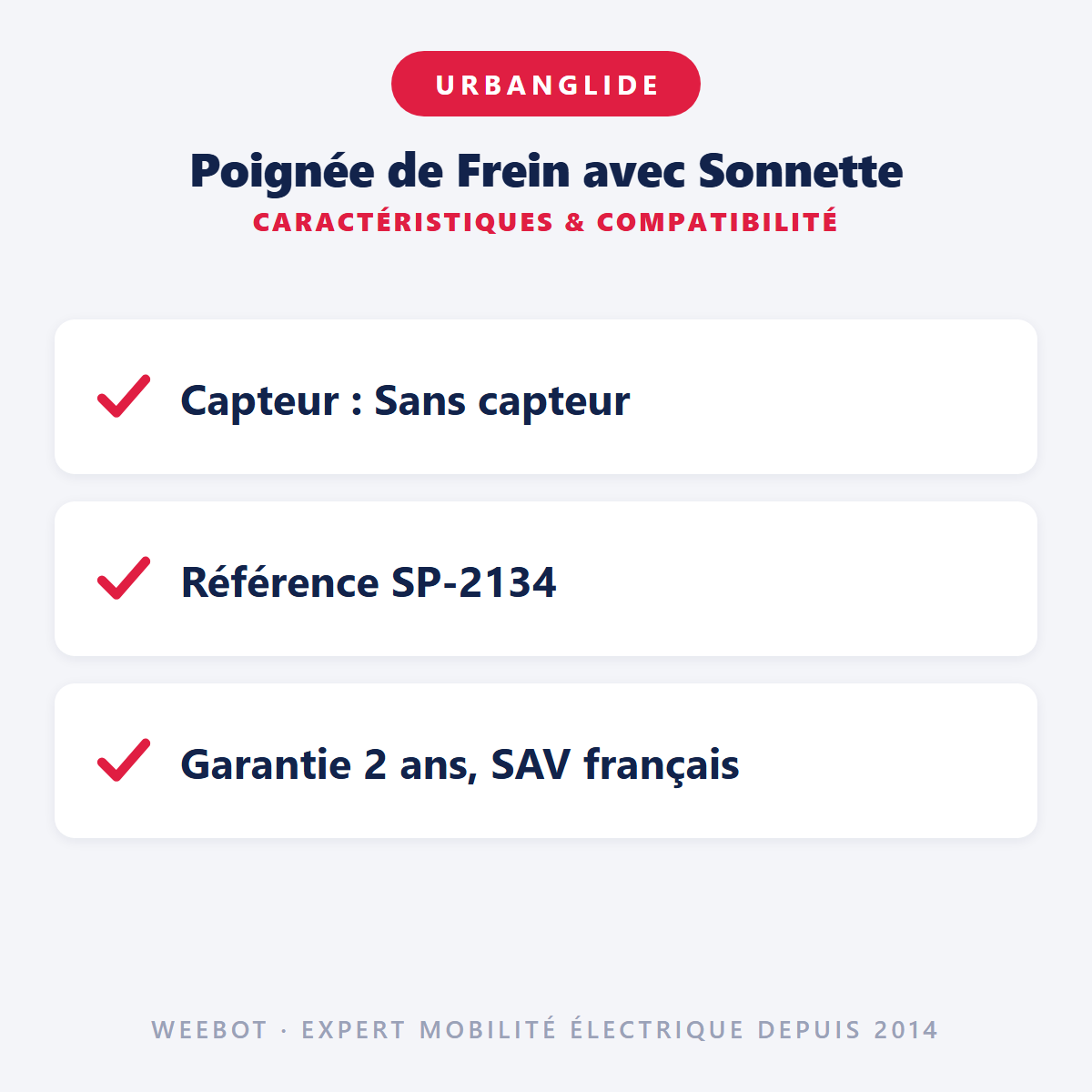 Poignée de Frein avec Sonnette : caractéristiques et compatibilité