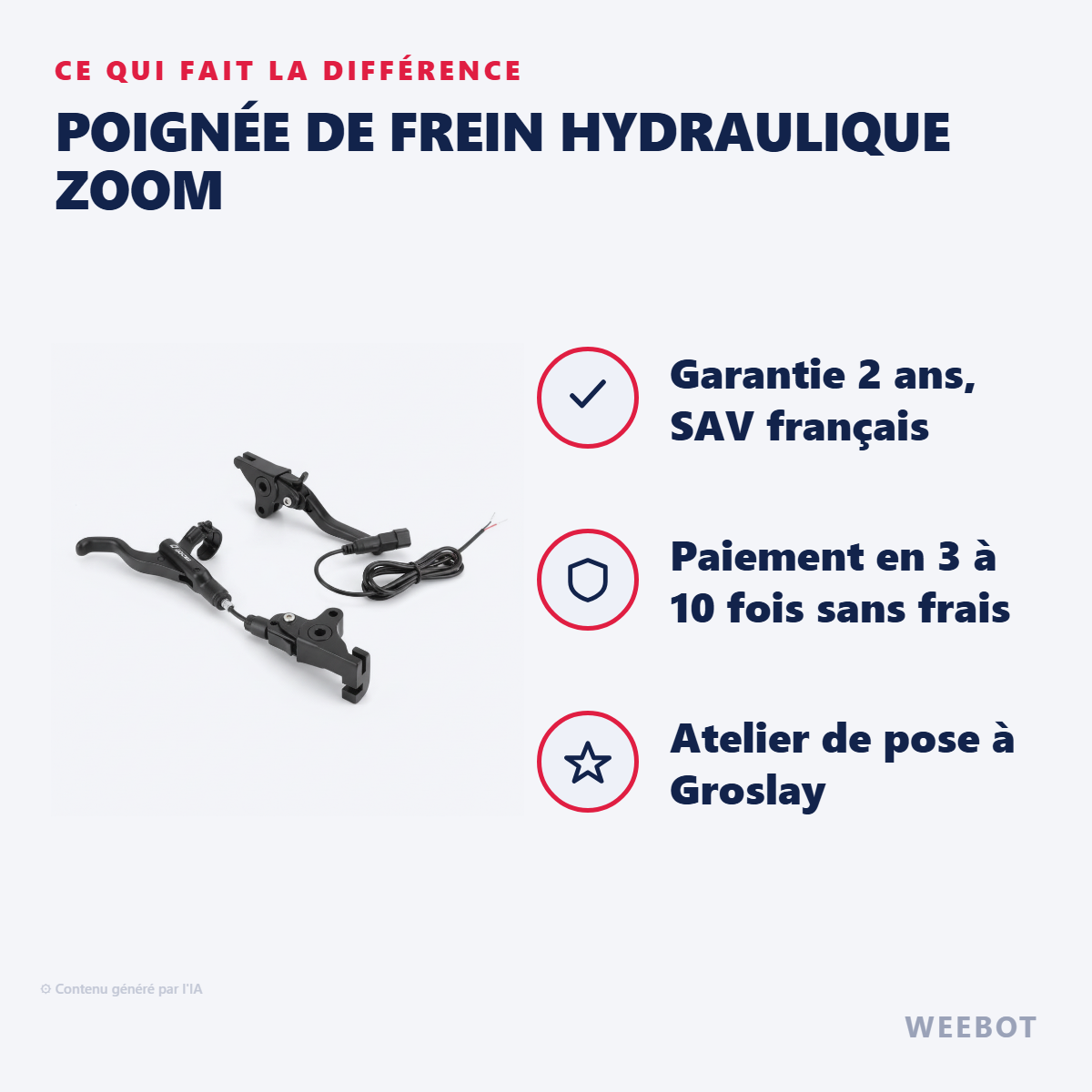 Poignée de Frein Hydraulique Zoom : les points forts