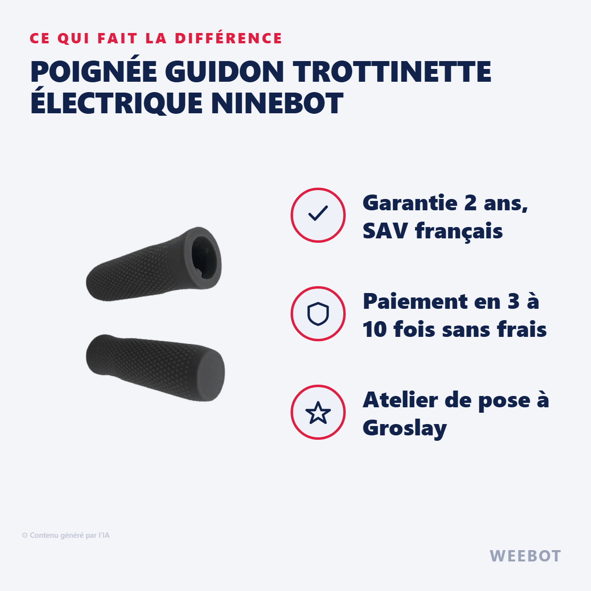 Poignée Guidon Trottinette Électrique Ninebot : les points forts
