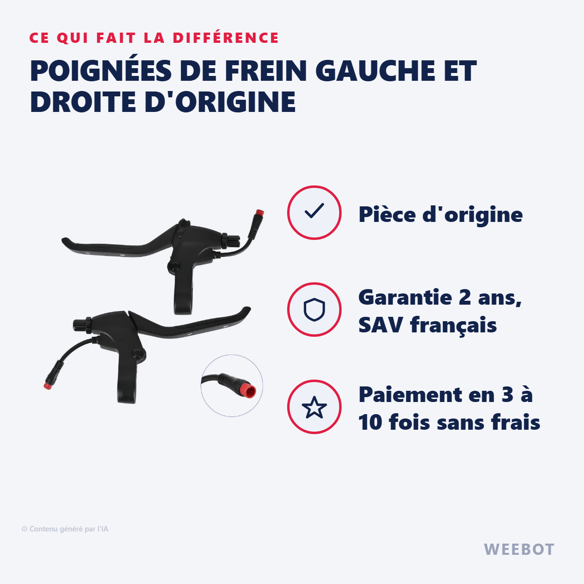Poignées de Frein Gauche et Droite d'Origine : les points forts