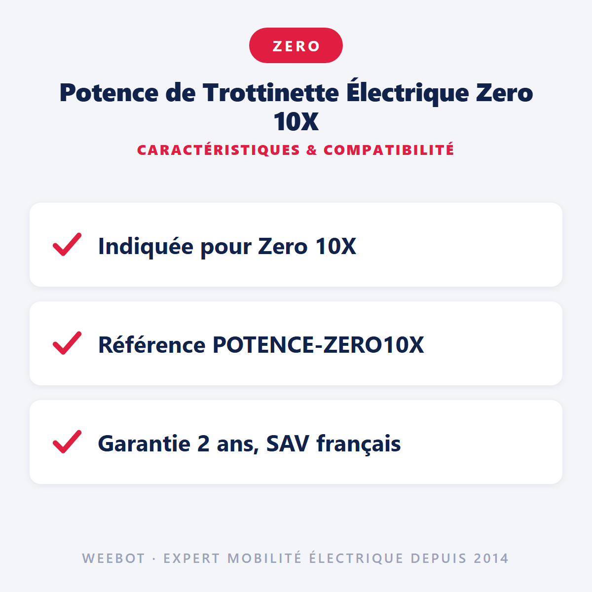 Potence de Trottinette Électrique Zero 10X - Weebot