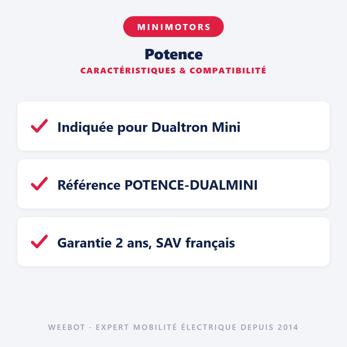 Potence : caractéristiques et compatibilité