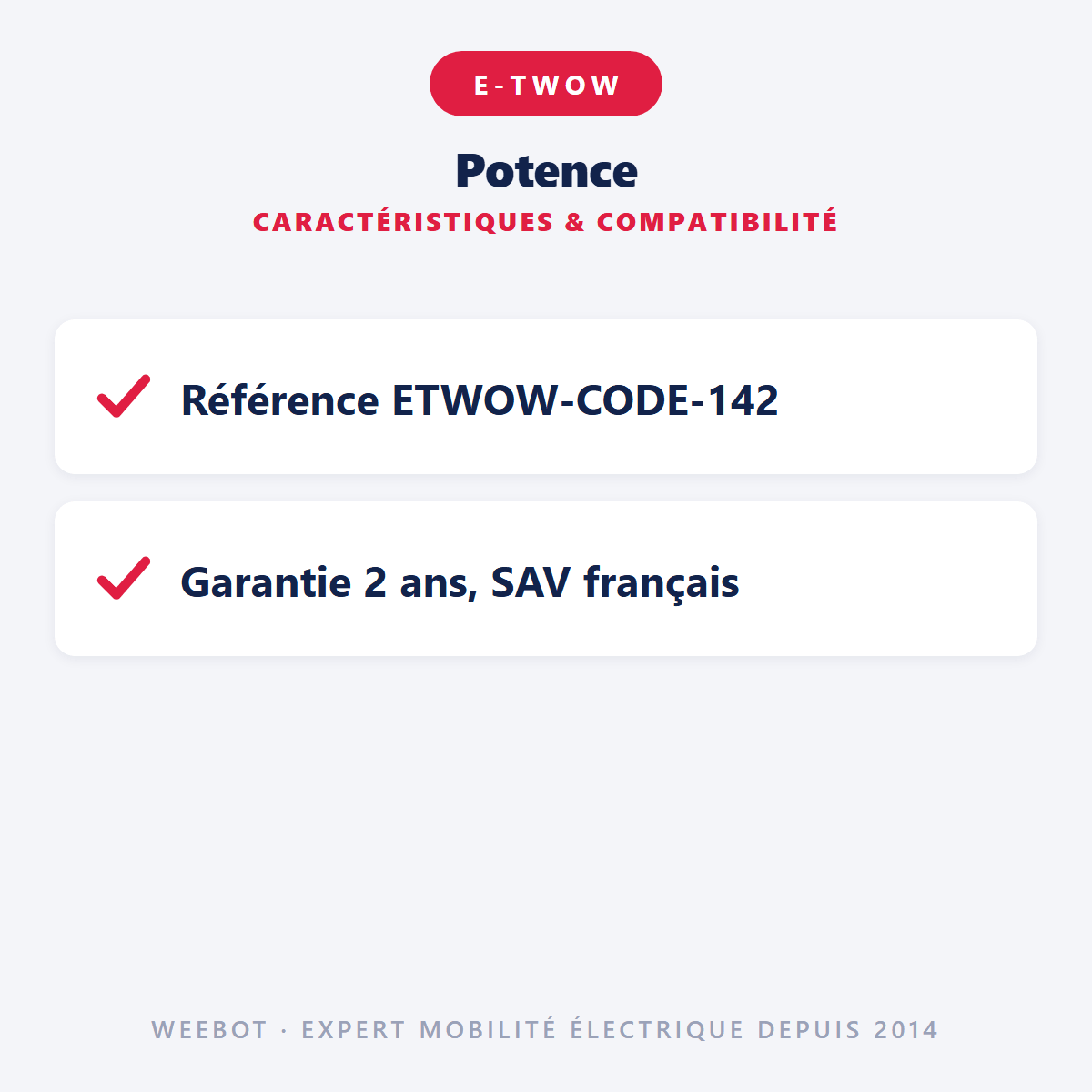 Potence pour Trottinette Electrique E-Twow 48V - Weebot