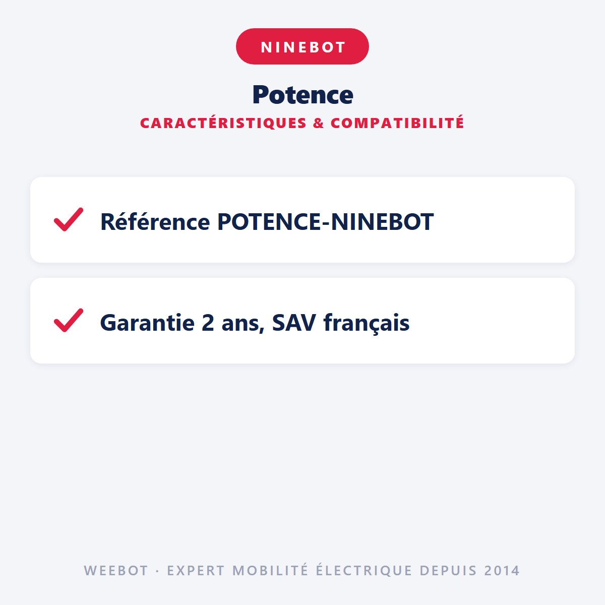 Potence : caractéristiques et compatibilité