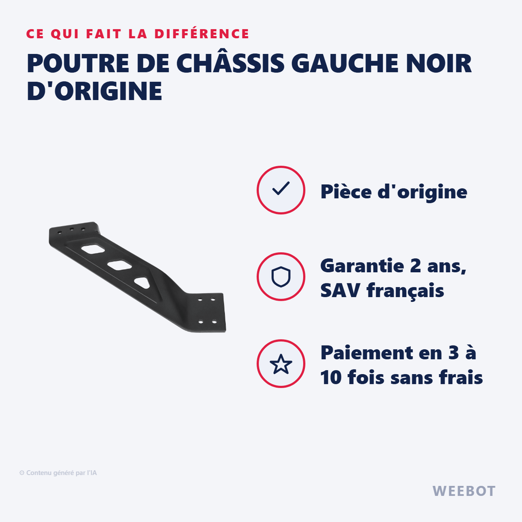 Poutre Châssis Gauche KuKirin G2 Max - Pas Cher
