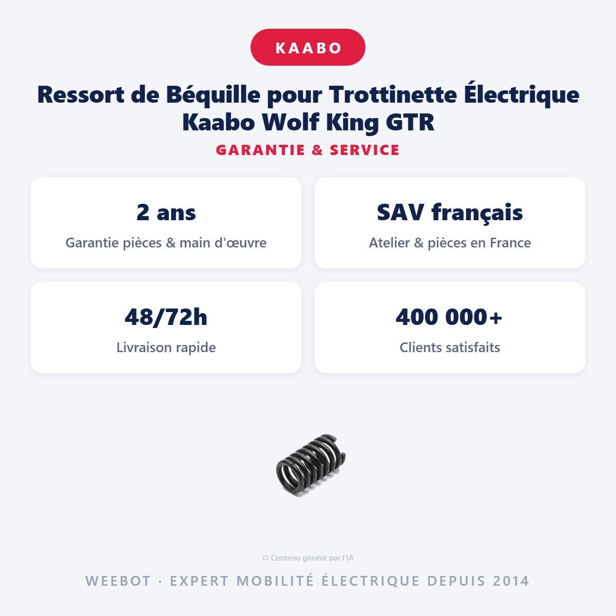 Ressort de Béquille pour Trottinette Électrique Kaabo Wolf King GTR - Weebot