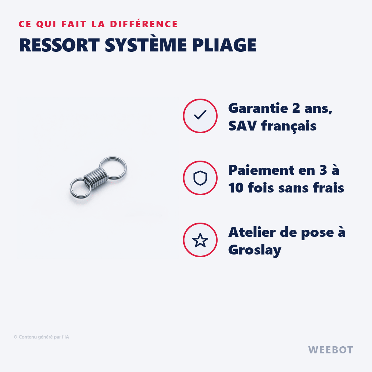 Ressort Système Pliage pour Trottinette Electrique Weebot Anoki X - Weebot