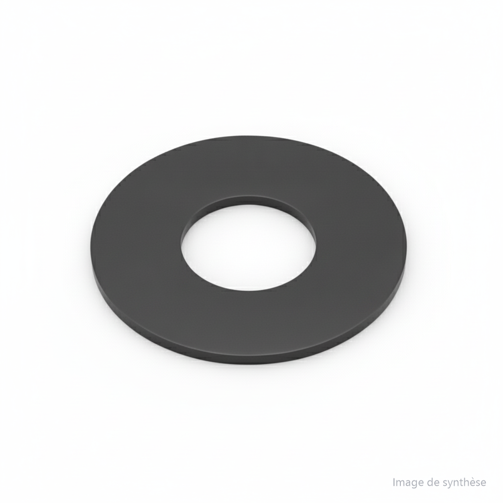 Rondelle en Nylon Noire 20x10x0,8 mm, vue 3