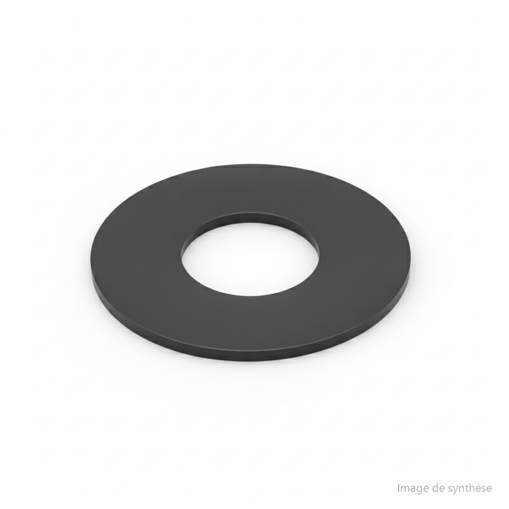 Rondelle en Nylon Noire 20x10x0,8 mm, vue 2