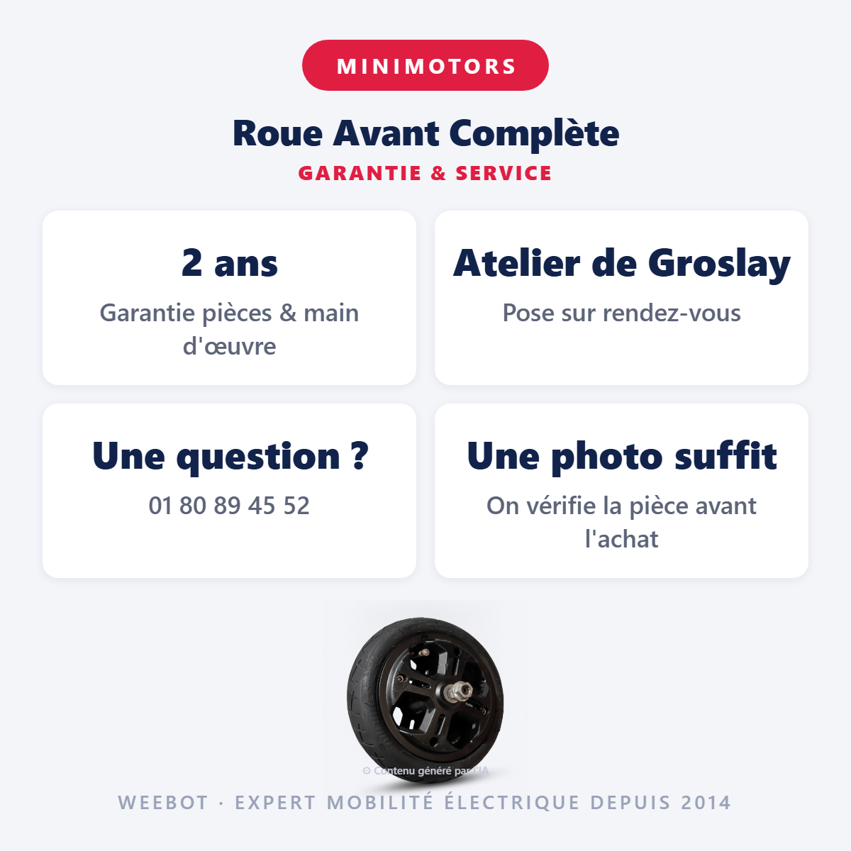 Roue Avant Complète : garantie 2 ans et service après-vente
