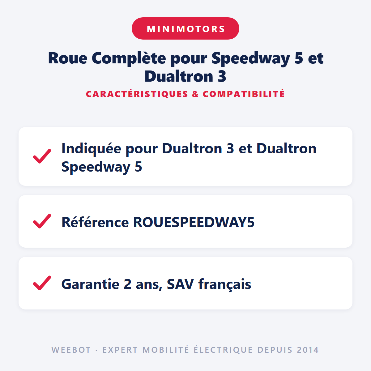 Roue Complète pour Speedway 5 et Dualtron 3 : caractéristiques et compatibilité