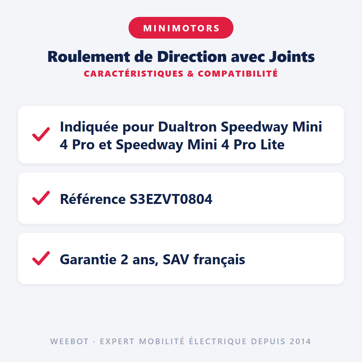 Roulement de Direction avec Joints : caractéristiques et compatibilité