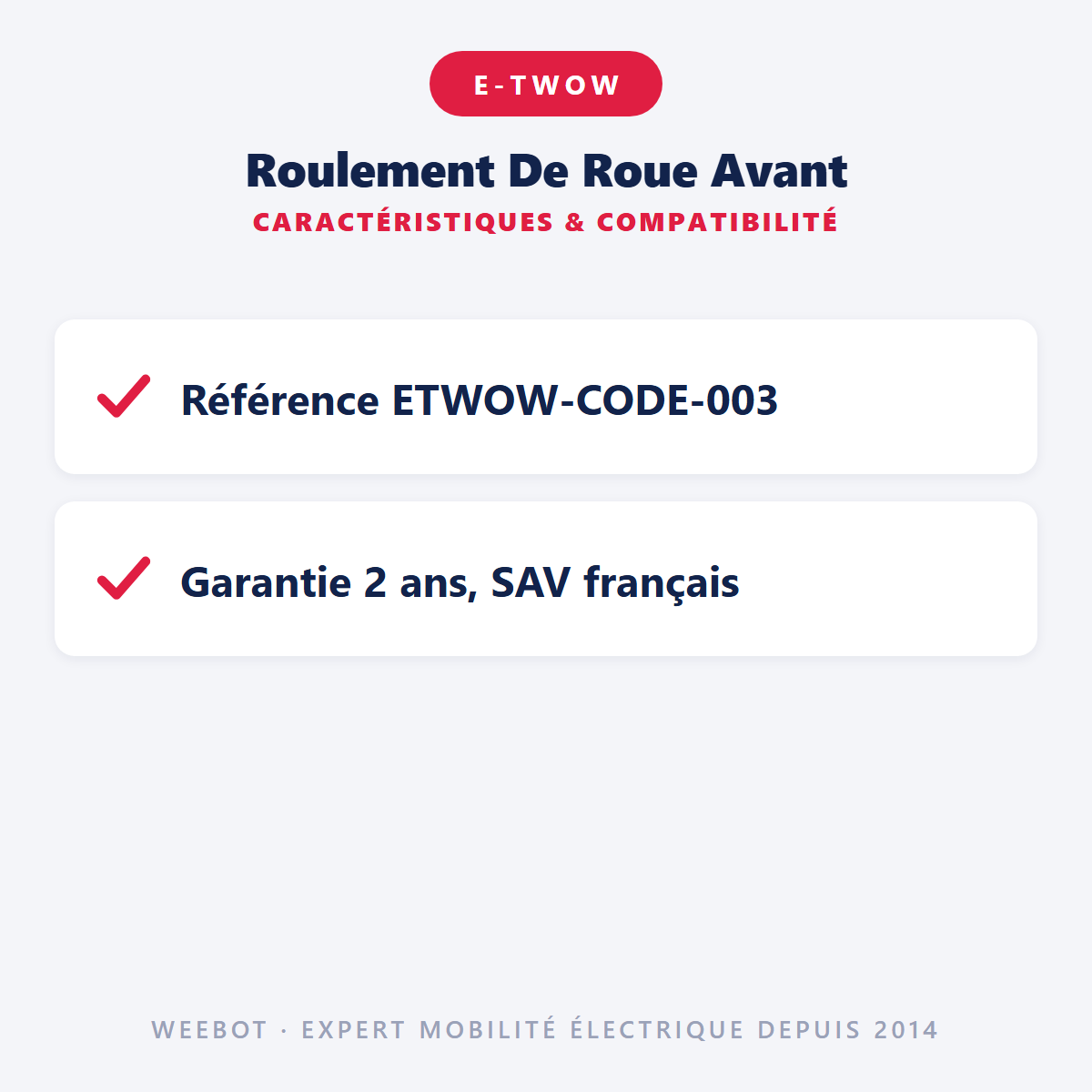 Roulement De Roue Avant : caractéristiques et compatibilité