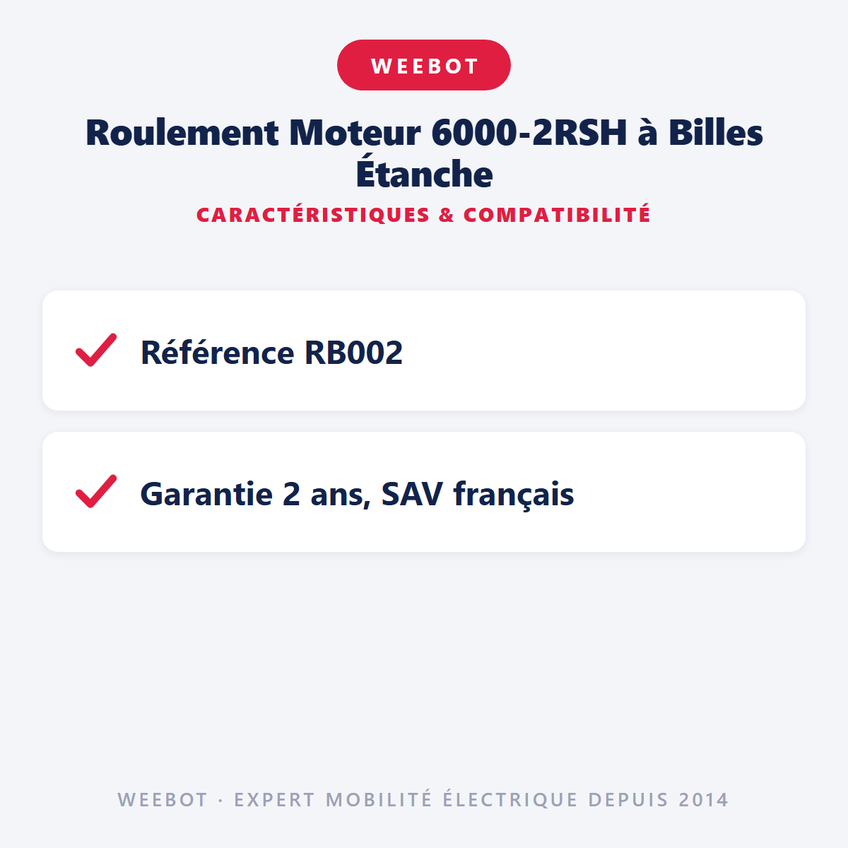 Roulement Moteur 6000-2RSH à Billes Étanche : caractéristiques et compatibilité