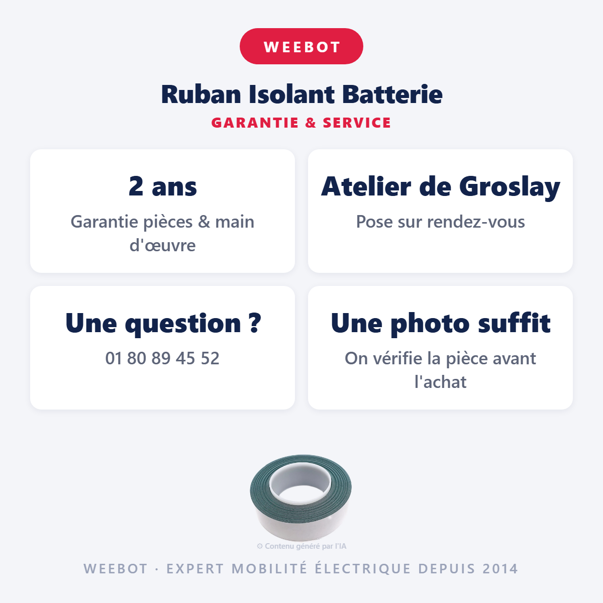 Ruban Isolant Batterie : garantie 2 ans et service après-vente