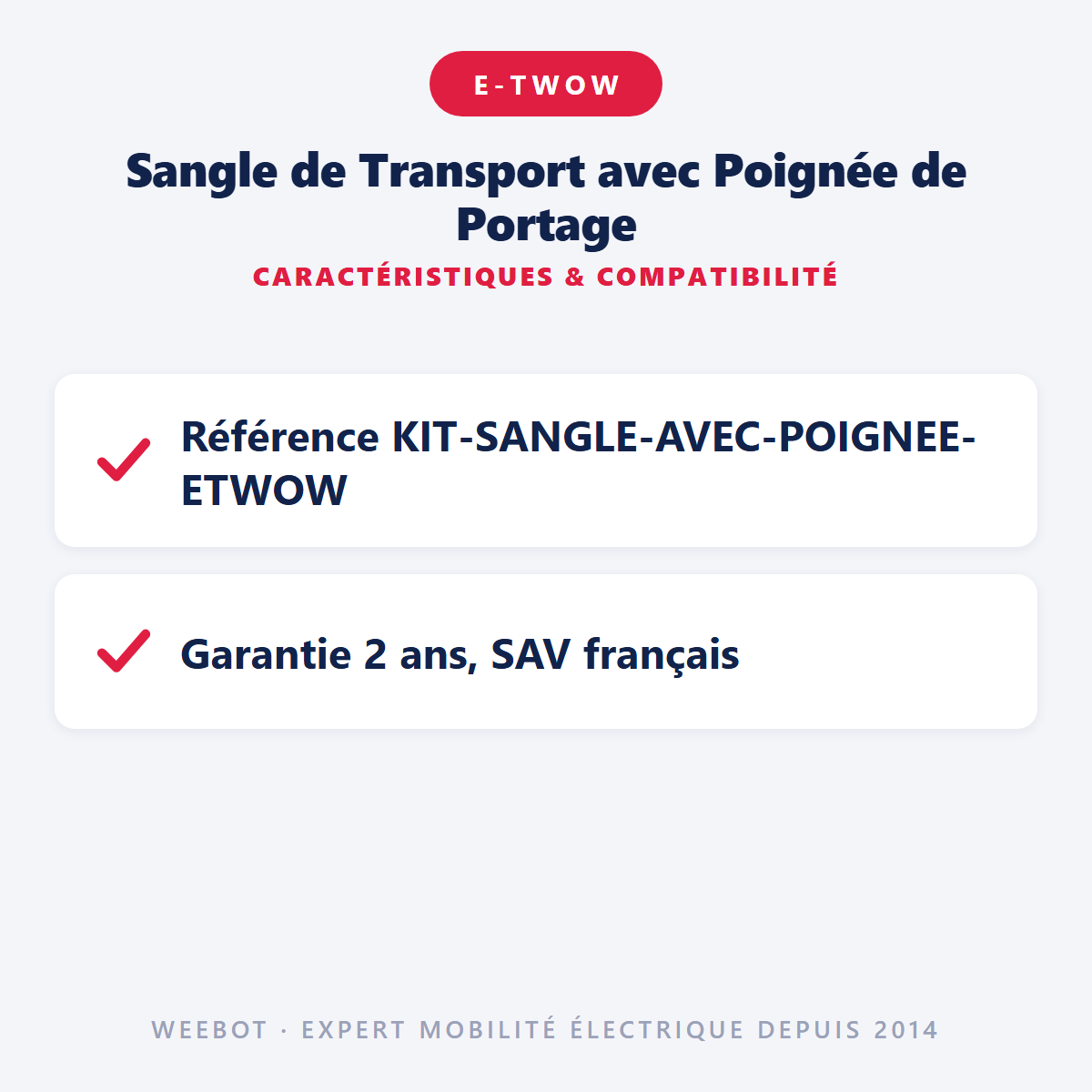 Sangle de Transport avec Poignée de Portage : caractéristiques et compatibilité
