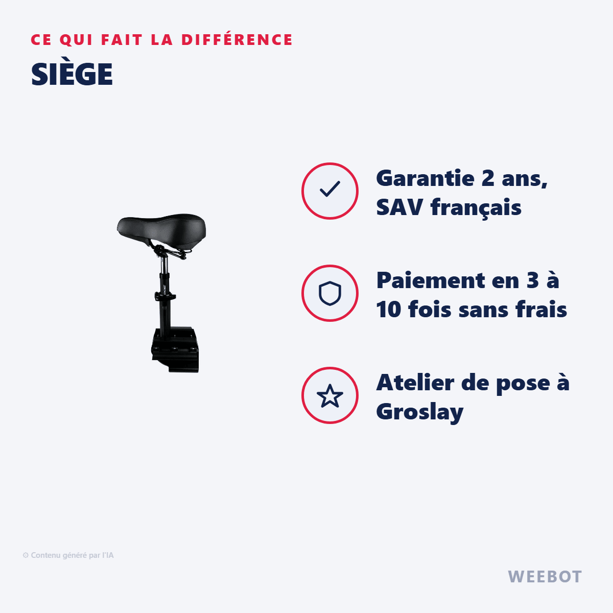 Siège Pour Trottinette Électrique Z10X - Weebot