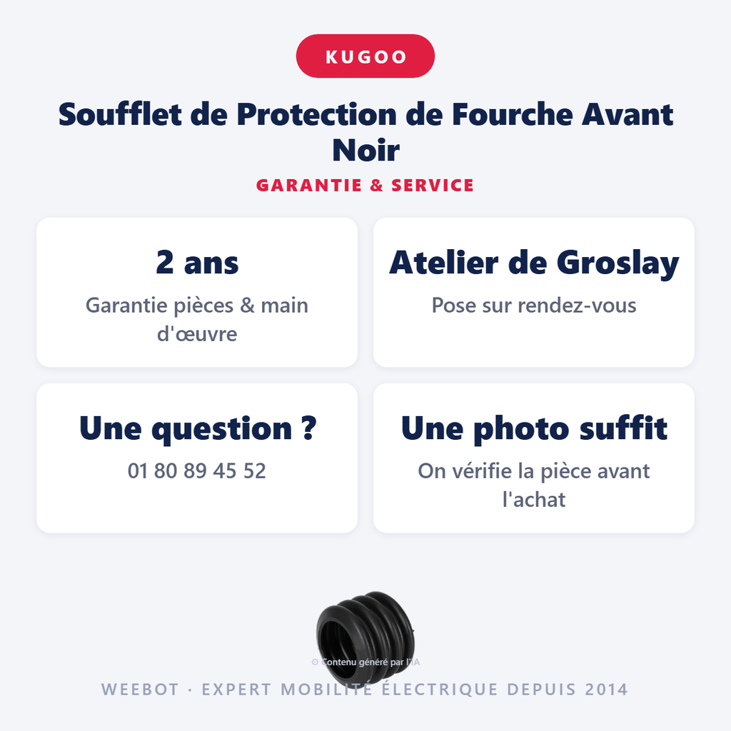 Soufflet Protection Fourche Avant Noir - Pas Cher