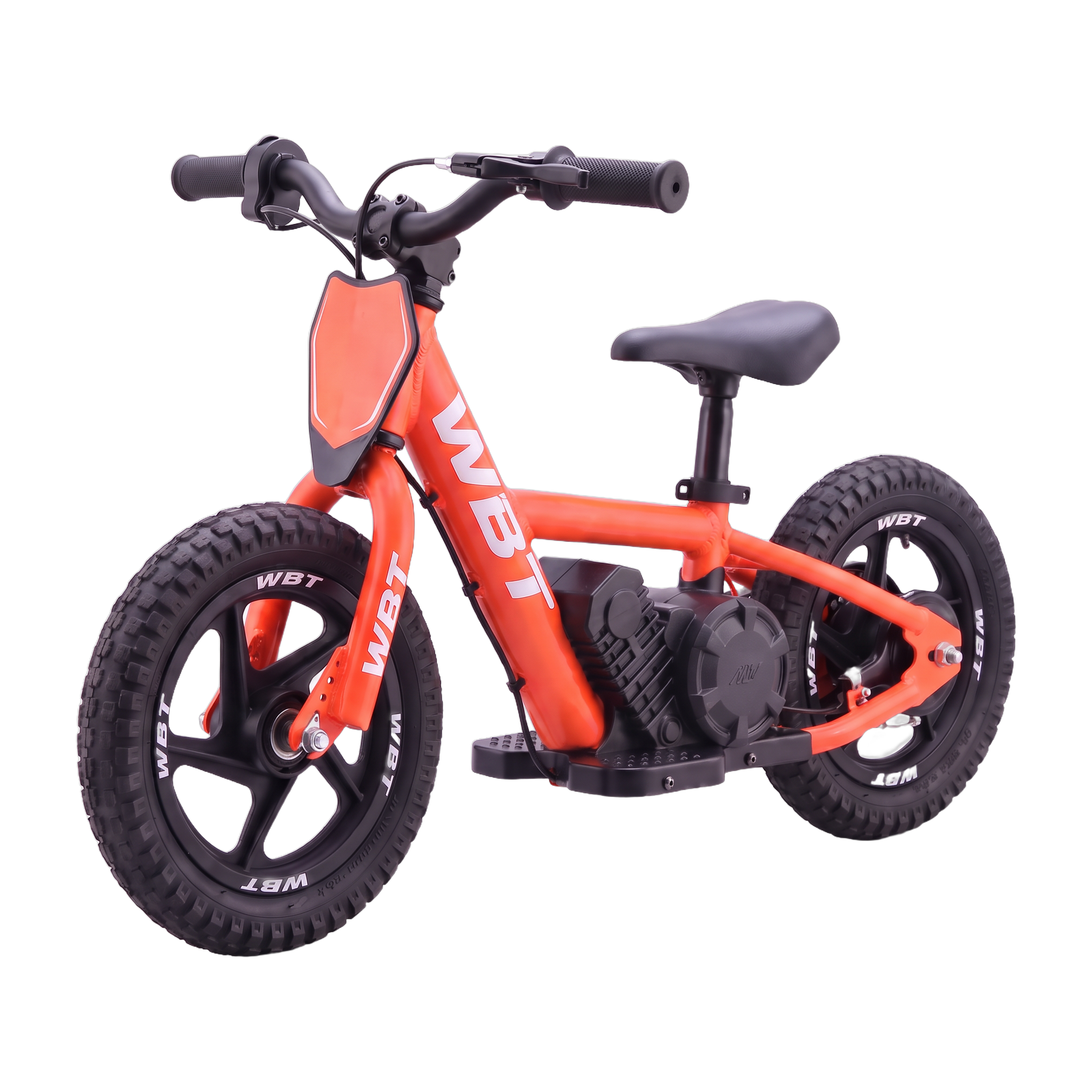 draisienne électrique enfant WBT Rookie vue avant plaque numéro
