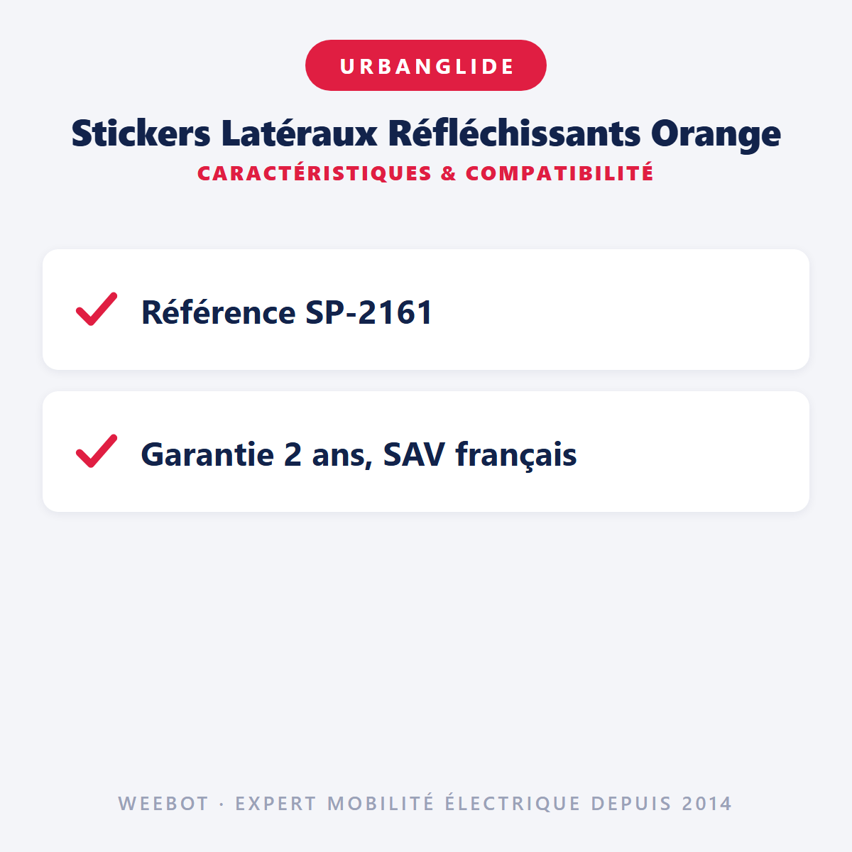 Stickers Latéraux Réfléchissants Orange : caractéristiques et compatibilité