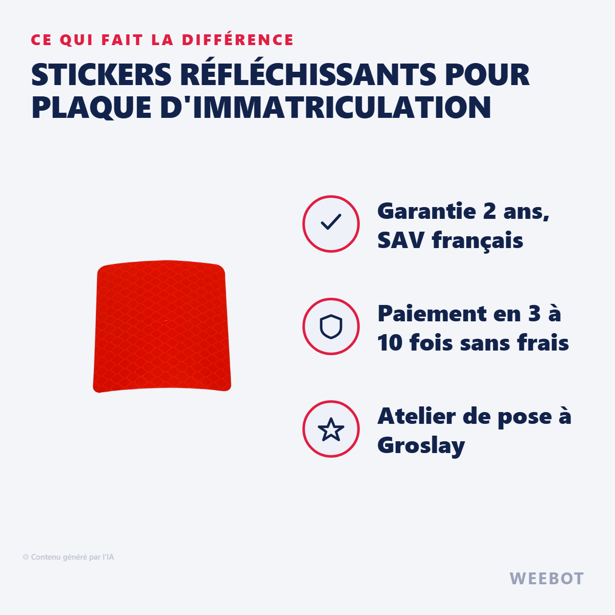 Stickers Réfléchissants pour Plaque d'Immatriculation : les points forts