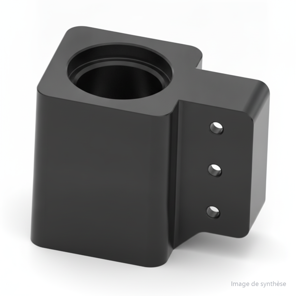 Dessin technique 3D d'un support de direction pour trottinette électrique Dualtron Mini