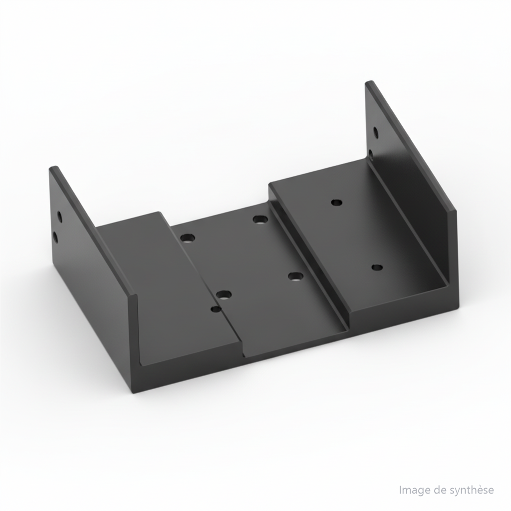 Modélisation 3D d'un support de fixation de contrôleur jaune pour Dualtron Popular