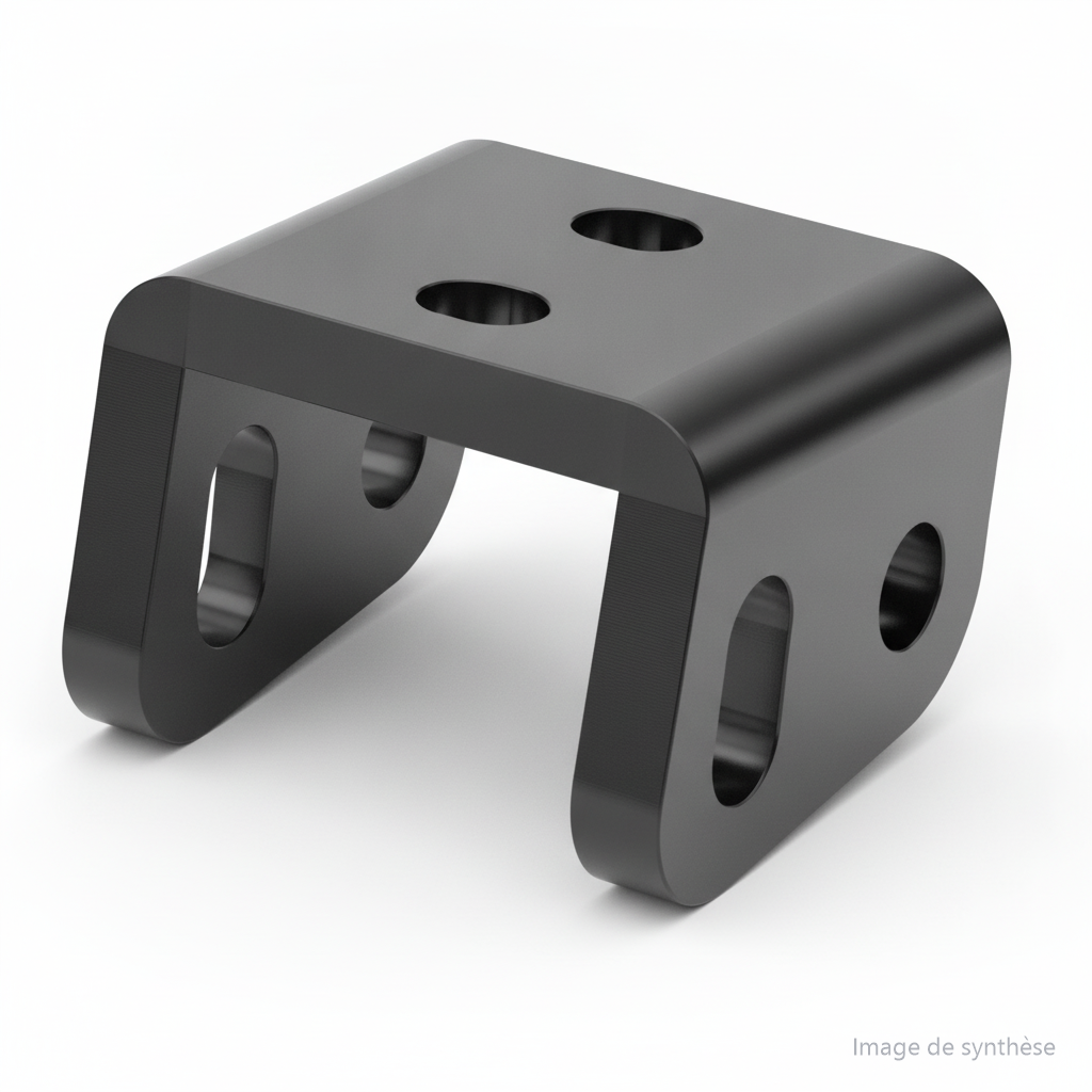 Schéma en perspective du support de phare pour trottinette électrique Dualtron X Limited