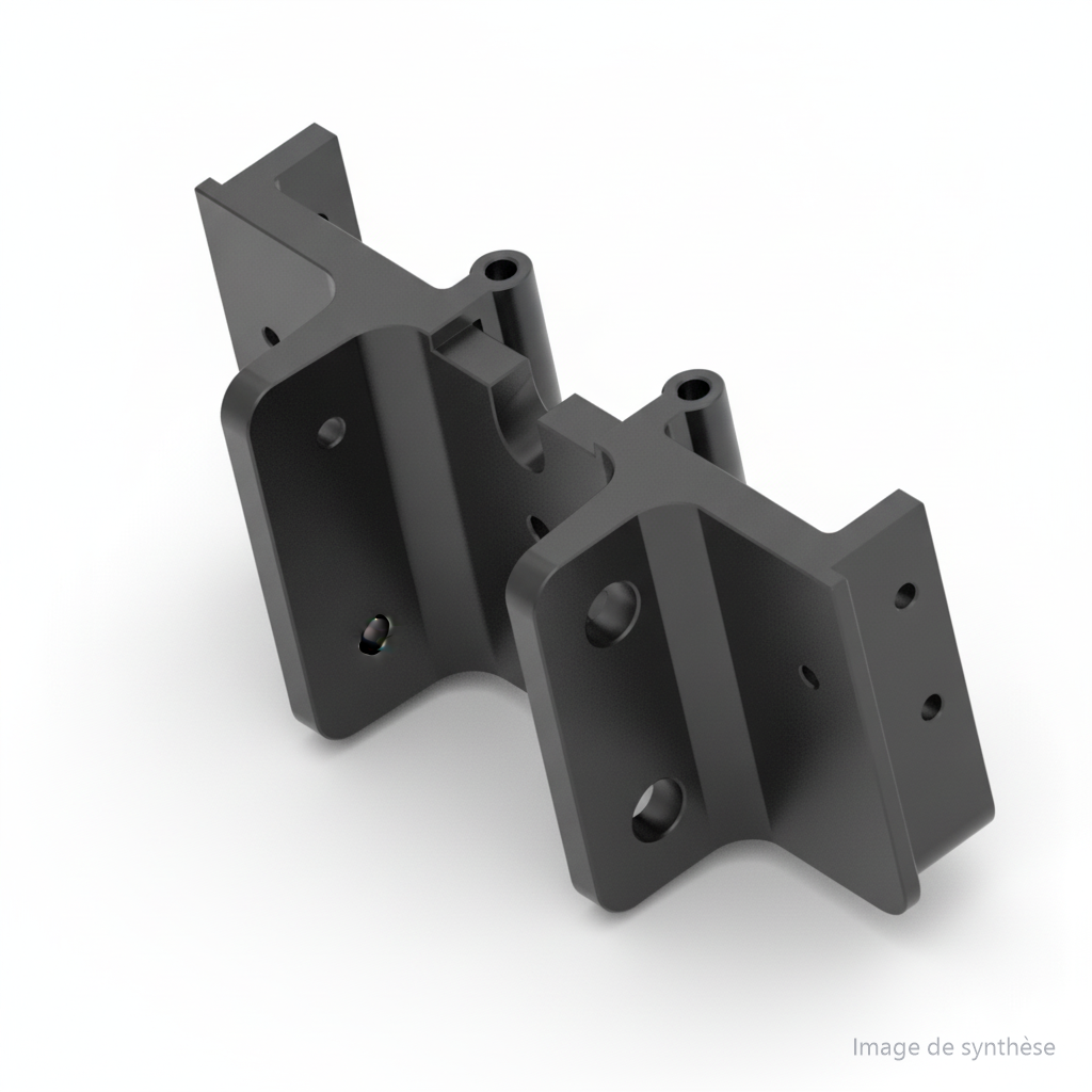Schéma technique d'un support de potence pour trottinette électrique Dualtron Victor
