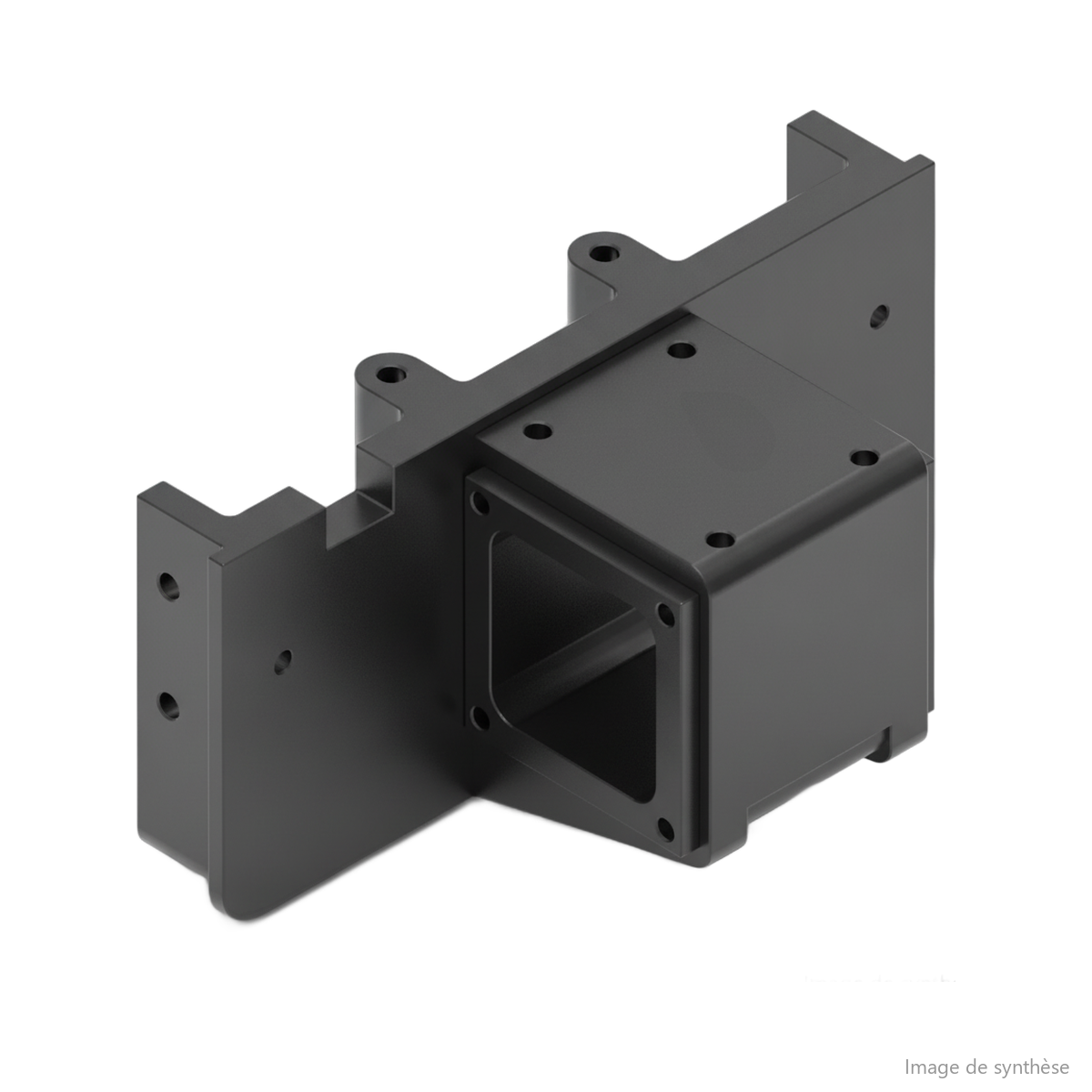 Schéma technique en perspective d'un support de suspension arrière pour trottinette électrique Dualtron Victor Luxury