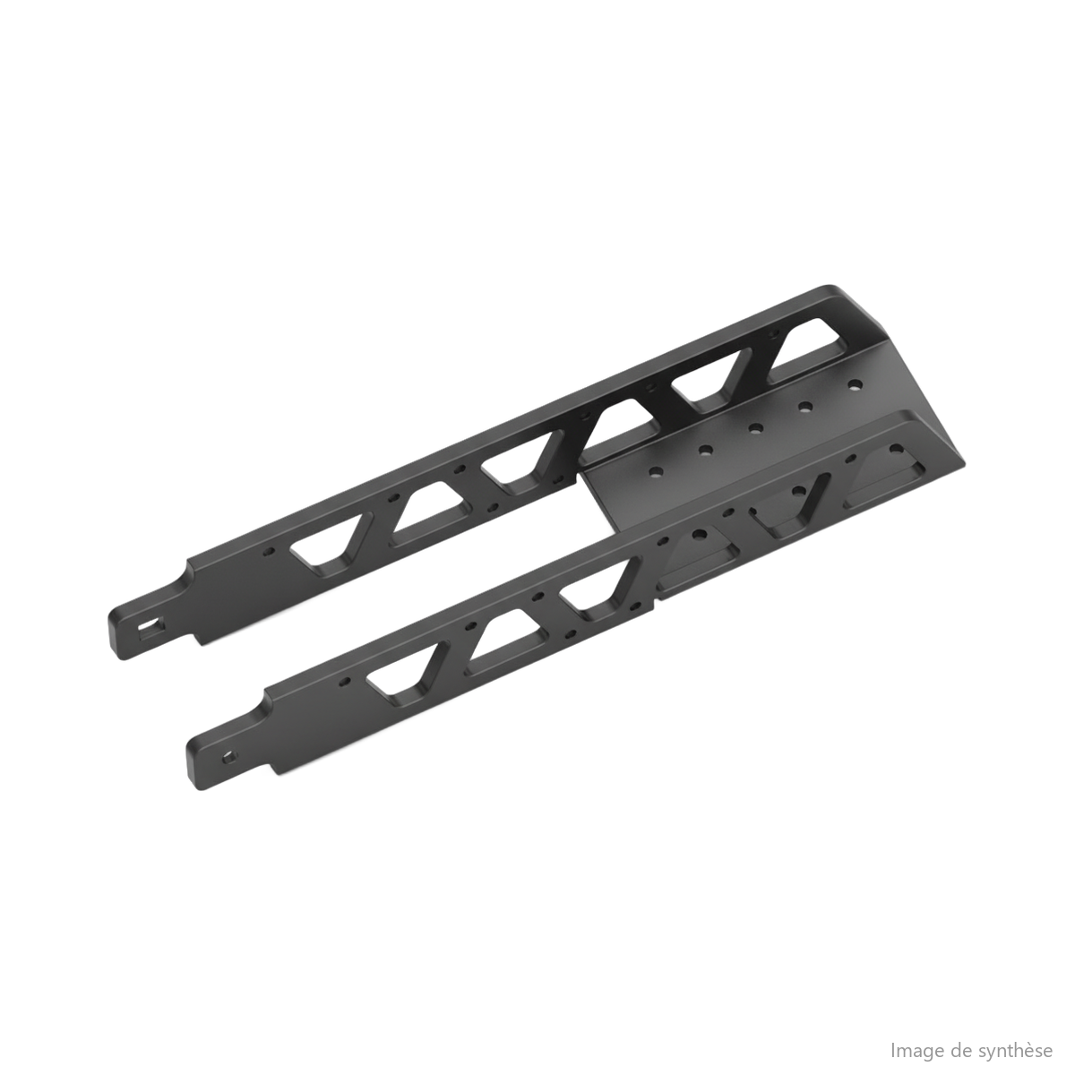 Dessin technique d'une plaque support inférieur de selle métallique pour trottinette électrique Dualtron X