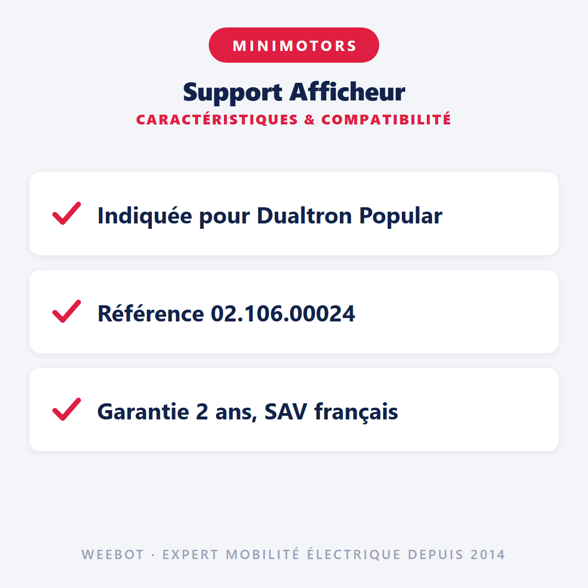 Support Afficheur pour Trottinette Électrique Dualtron Popular - Weebot