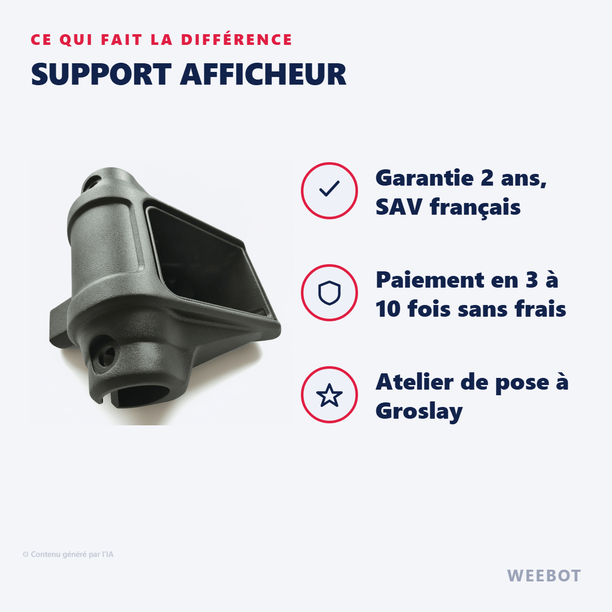 Support Afficheur pour Trottinette Électrique Dualtron Popular - Weebot