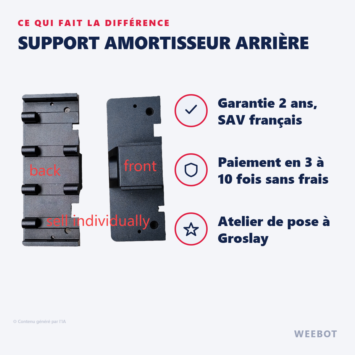 Support Amortisseur Arrière : les points forts