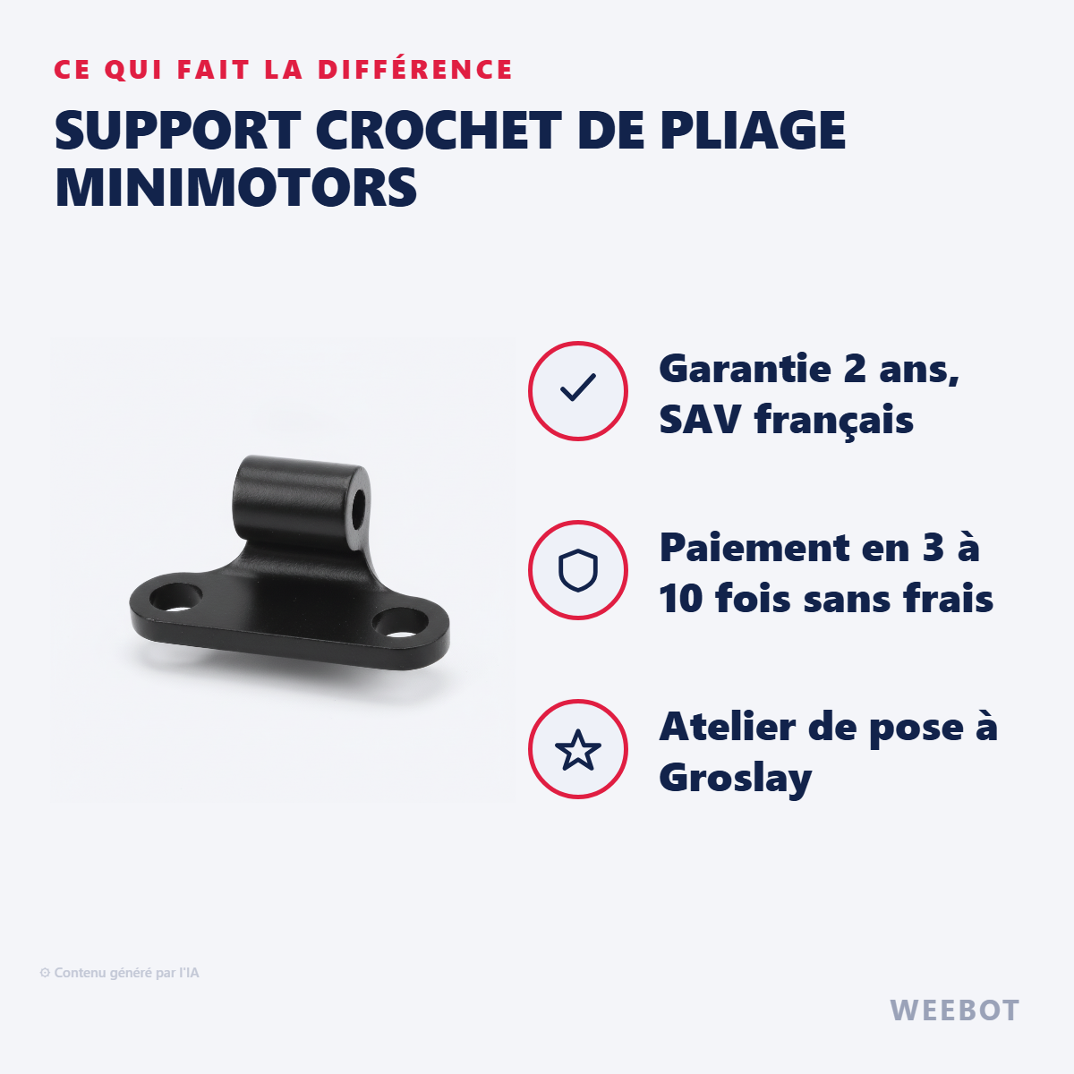Support Crochet de Pliage Minimotors : les points forts