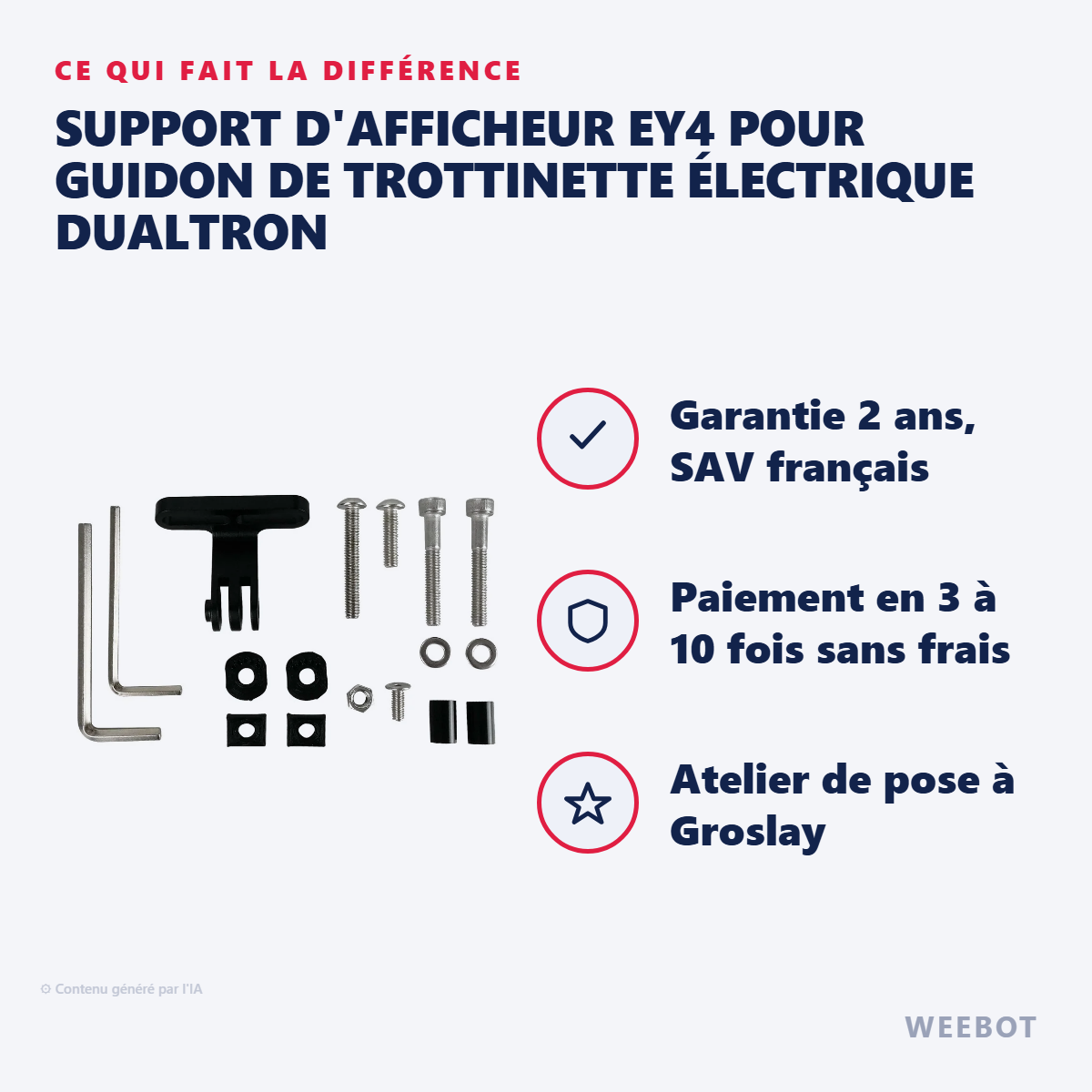 Support d'Afficheur EY4 pour Guidon de Trottinette Électrique Dualtron : les points forts