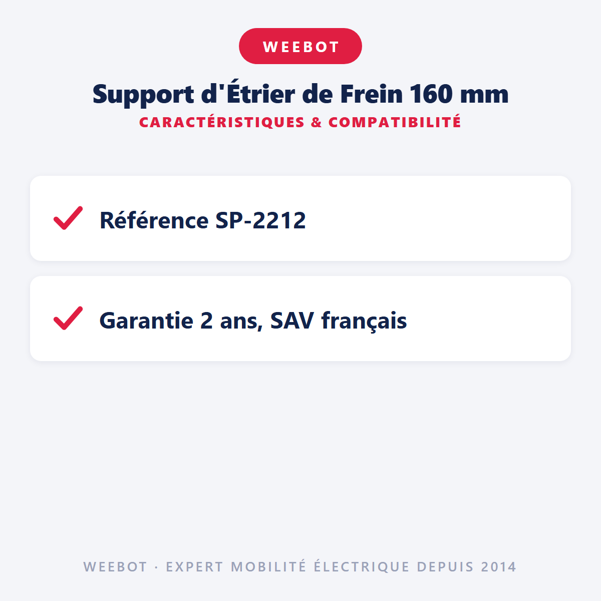 Support d'Étrier de Frein 160 mm : caractéristiques et compatibilité