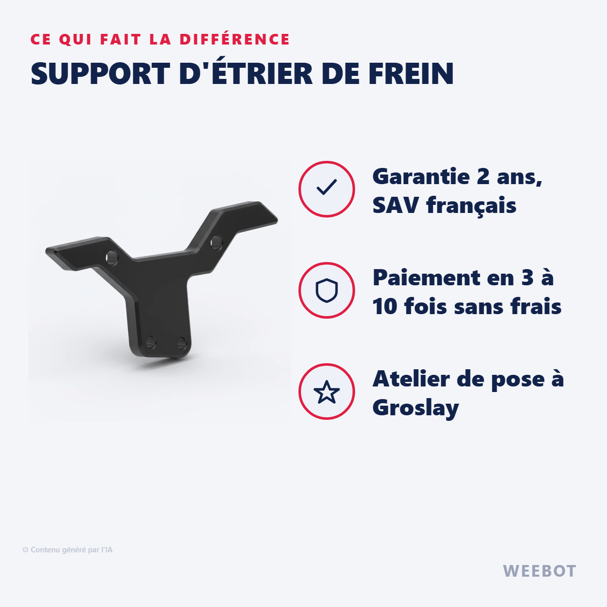 Support d'Étrier de Frein : les points forts